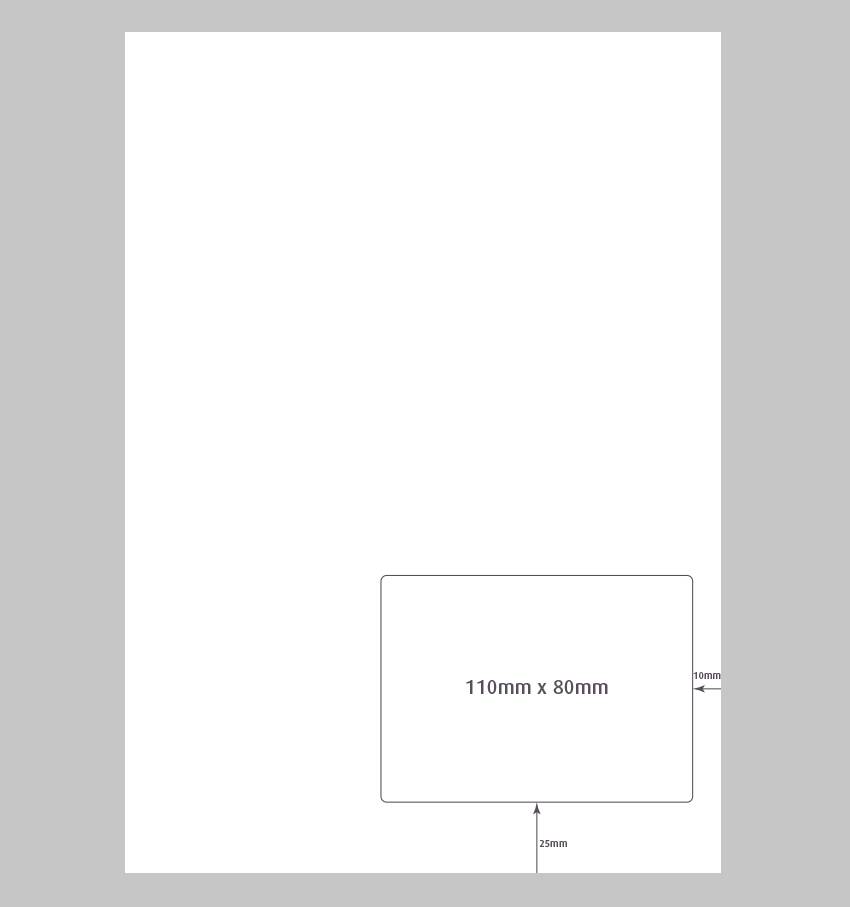 Verzendformulier 1 etiket 110x80mm