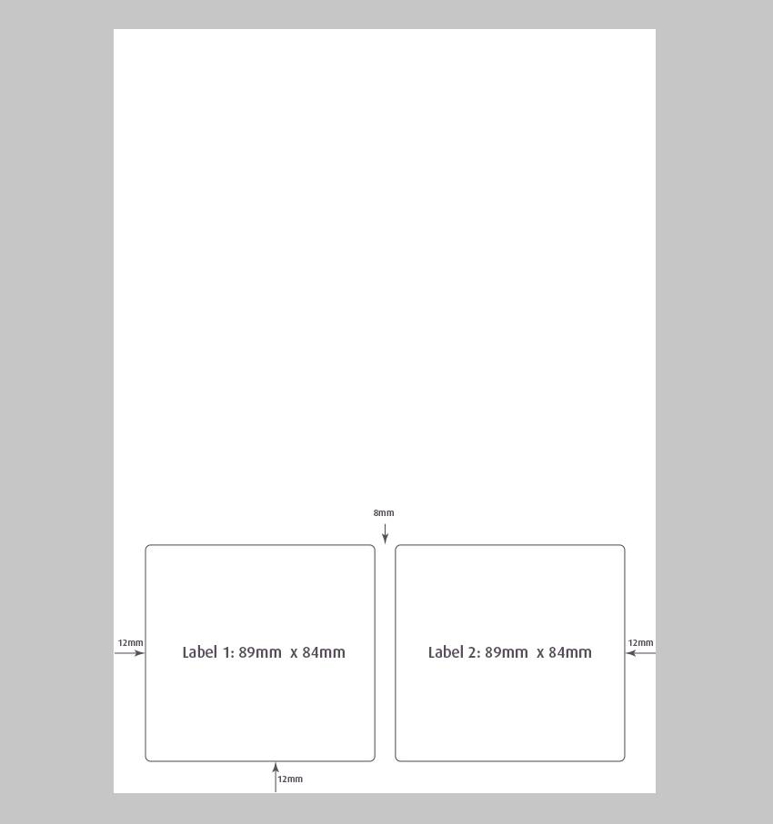 Verzendformulier 2 etiket 89x84mm