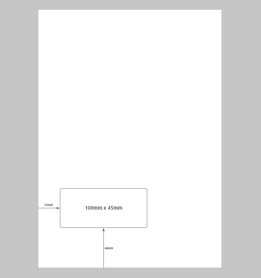 Verzendformulier 1 etiket 100x45mm