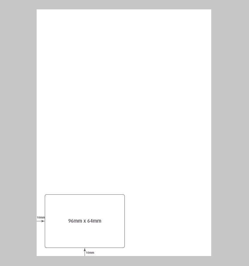 Verzendformulier 1 etiket 96x64mm