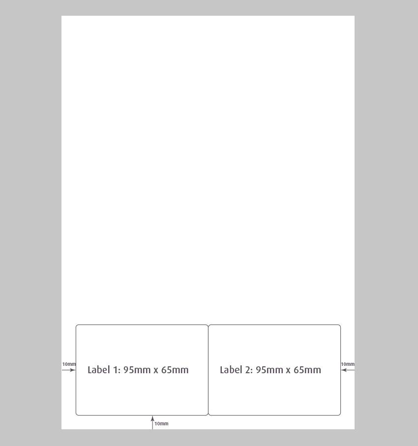 Verzendformulier 2 etiket 95x65mm