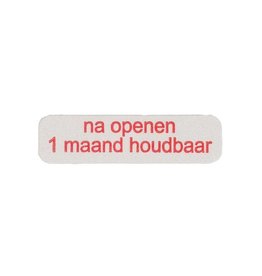 Strooketiket 1 maand houdbaar