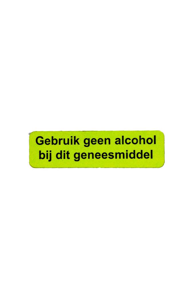 Gebruik geen alcohol bij dit geneesmiddel