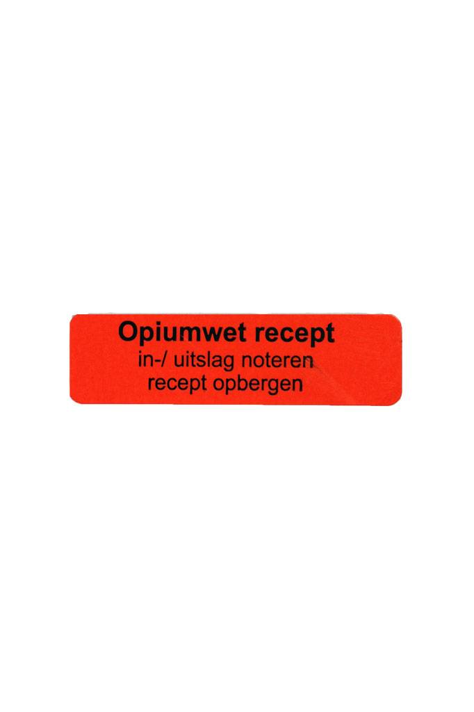 Opiumwet recept in-/uitslag noteren