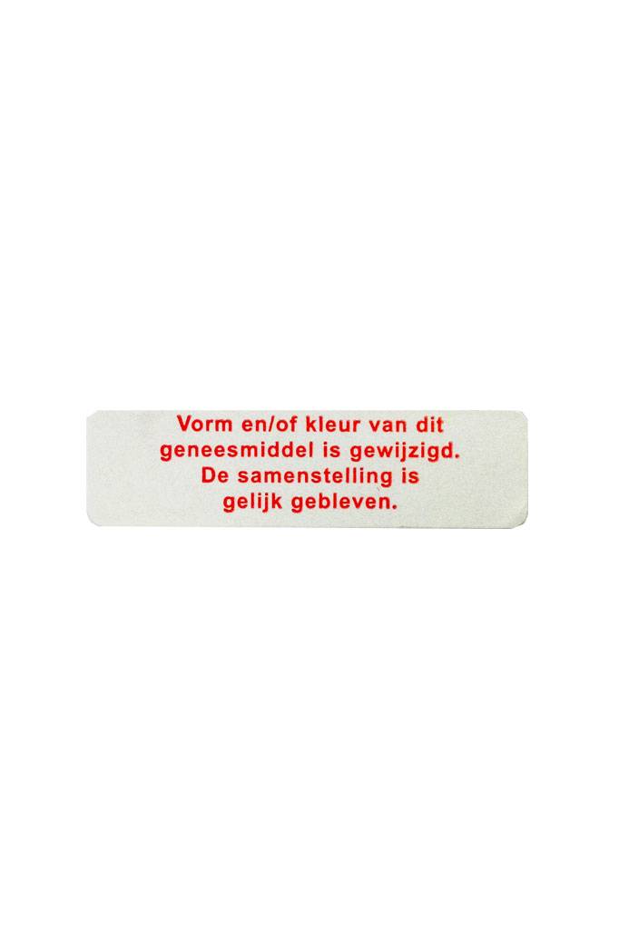 Vorm en/of kleur van dit geneesmiddel is gewijzigd