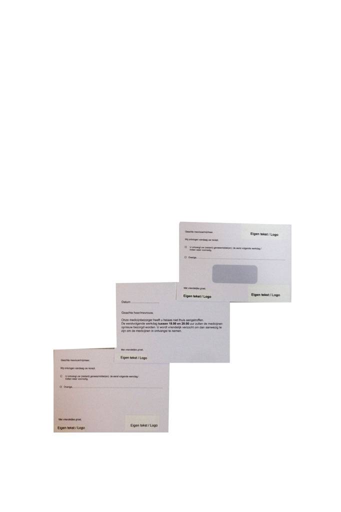 Bezorgservice losse kaarten met eigen naamlogo, foto 2 van 2