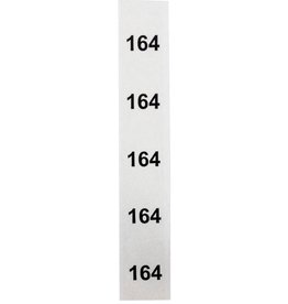 Stapeletiket Maat 164 transparant