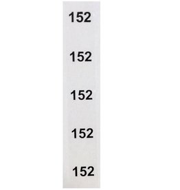 Stapeletiket Maat 152 transparant