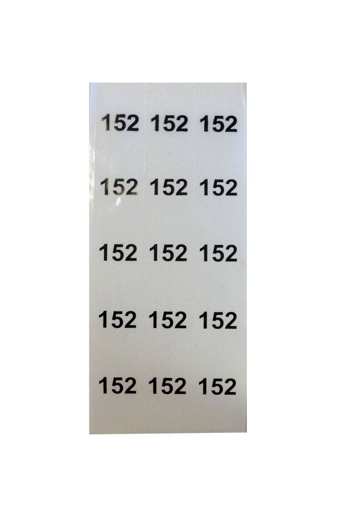 Stapeletiket Maat 152 transparant, foto 2 van 3