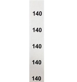 Stapeletiket Maat 140 transparant