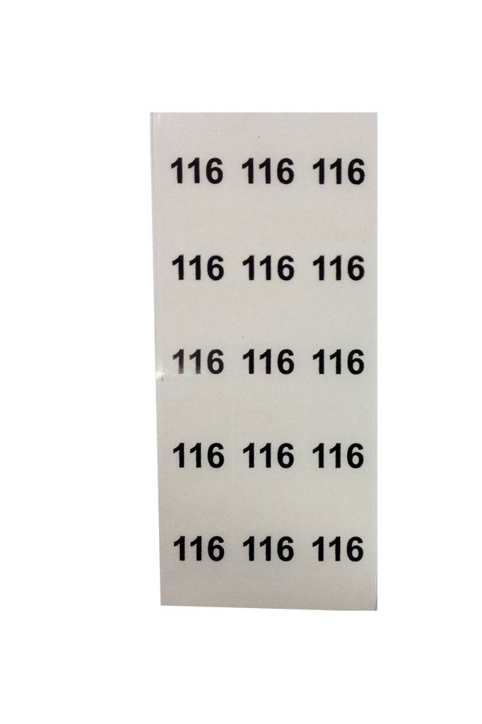 Stapeletiket Maat 116 transparant, foto 2 van 3