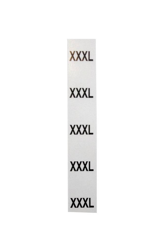 Stapeletiket Maat XXXL transparant, foto 2 van 3