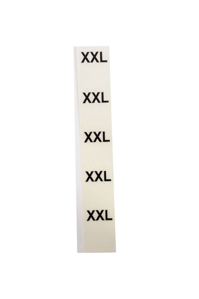 Stapeletiket Maat XXL transparant, foto 2 van 3