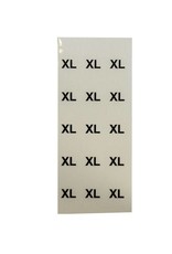 Stapeletiket Maat XL transparant