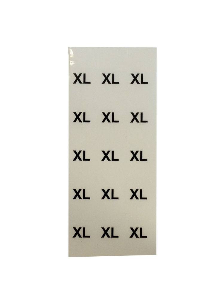 Stapeletiket Maat XL transparant, foto 2 van 3