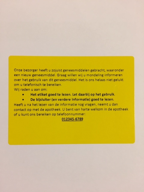 Uw eigen ontwerp / tekst 100x70mm 1.000 p.rol