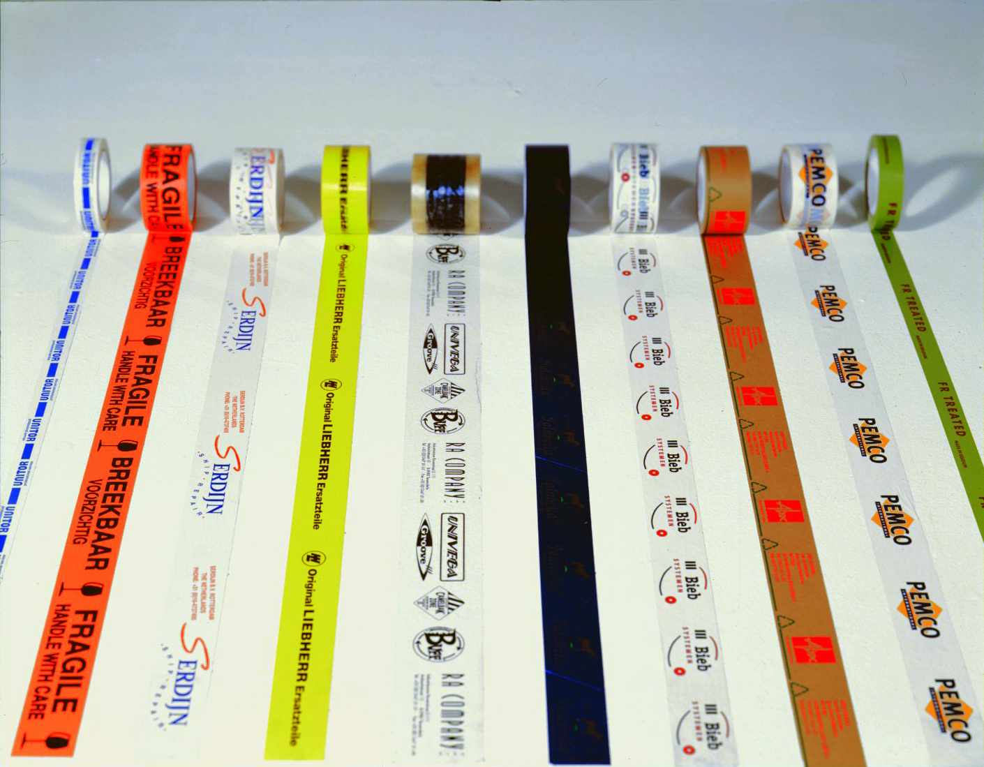 Verzendetiket bedrukte Tape