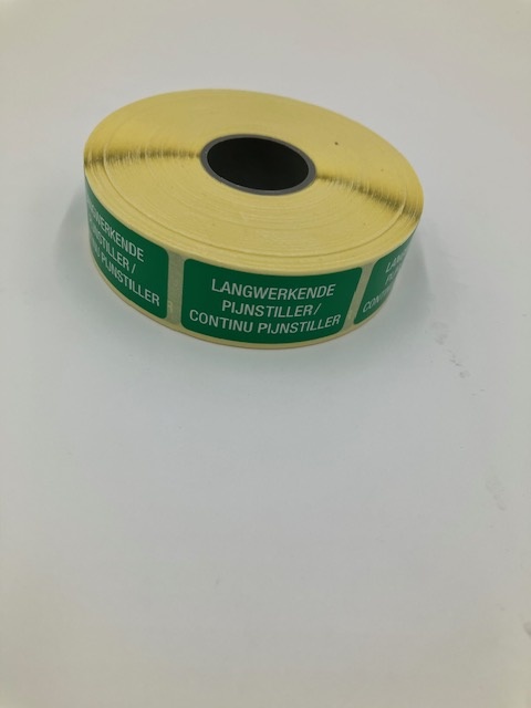 Langwerkende / langzame pijnstiller 40x20mm 1.000 p.rol, foto 2 van 2