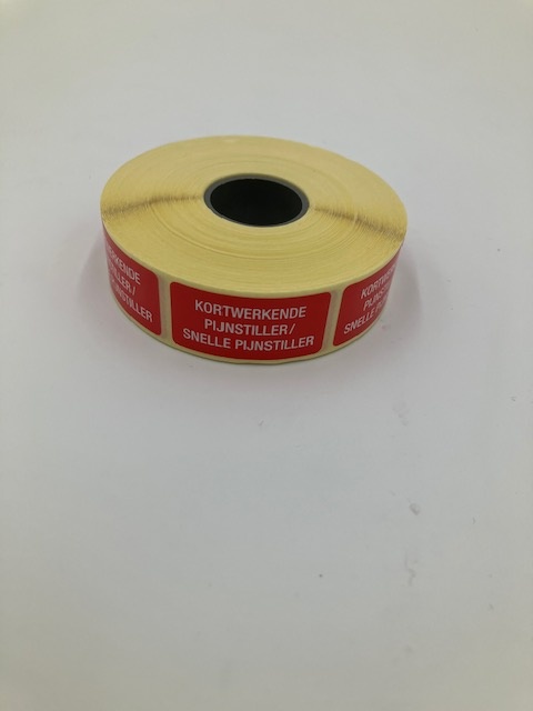 Kortwerkende / snelle pijnstiller 40x20mm 1.000 p.rol