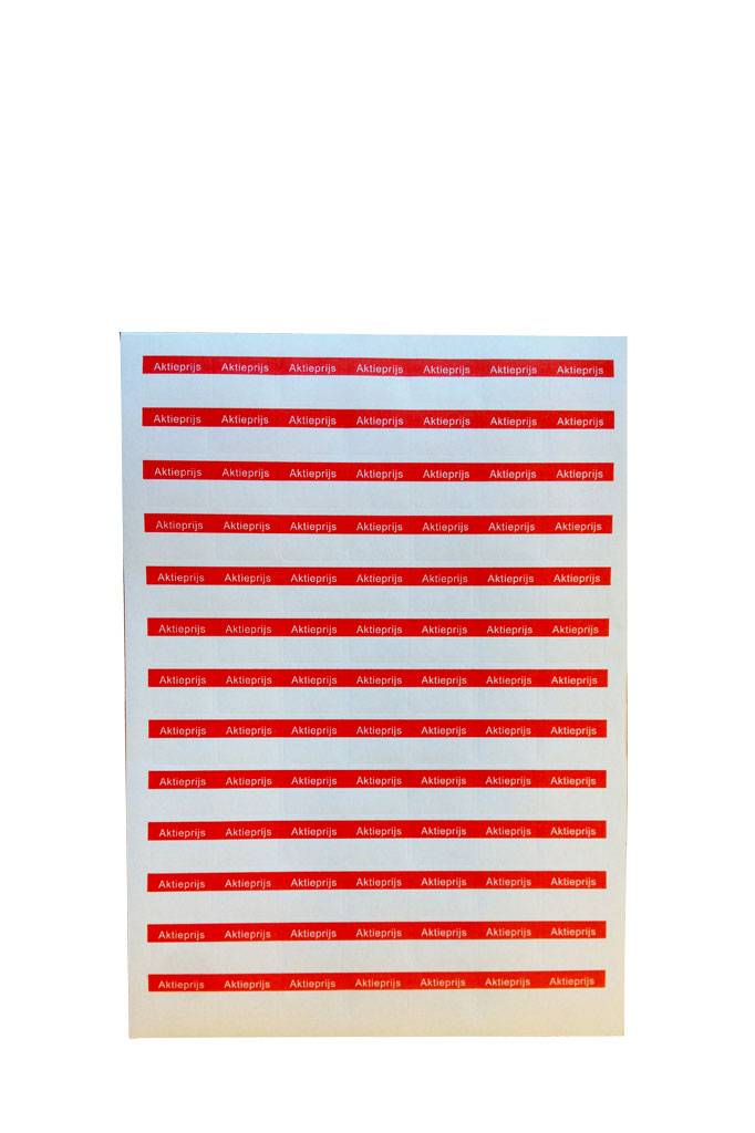 A4 Afprijsetiket 25x18mm AKTIEPRIJS in rood, foto 2 van 2