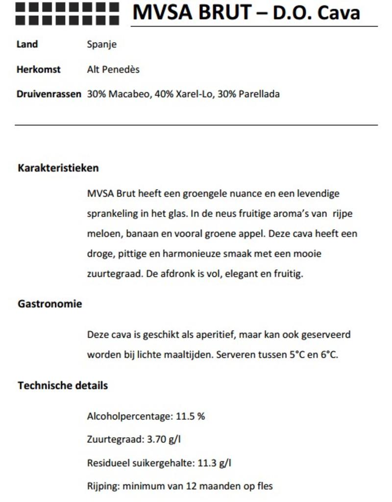 MVSA cava 20cl 24pcs