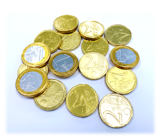 Pièces d'or en chocolat 1kg - pièces de monnaie - Alaerts Shop