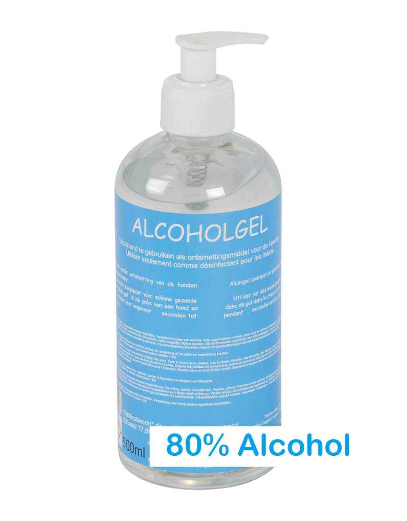 Handgel pomp 80% 500ml