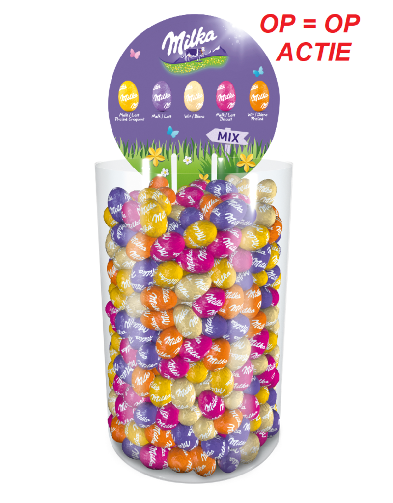 Milka oeufs de Pâques Tubo 2,268 kg - mix 5 goûts