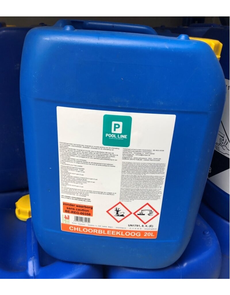 Hypochlorite de sodium - chlore 20L (emballage jetable) BE-REG-00358