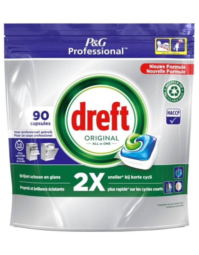 Dreft Tablettes de vaisselle all-in-one 90pcs