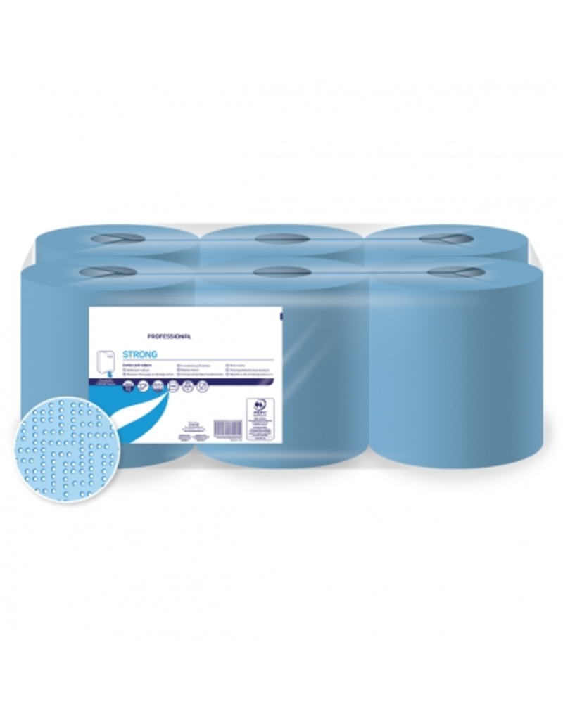 Papier d'essuyage midi Bleu 1pli x 6 rouleaux - Blue