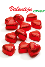 Coeurs en chocolat en feuille rouge 2,4kg