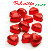 Chocolade hartjes in folie 2,4kg