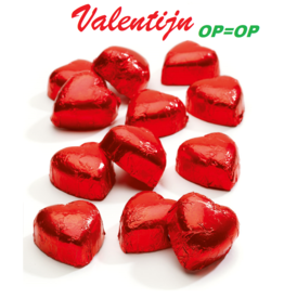 Chocolade hartjes in folie 2,4kg