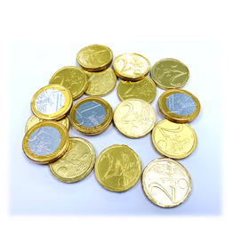 Gouden Chocolade munten  ±3030 stuks