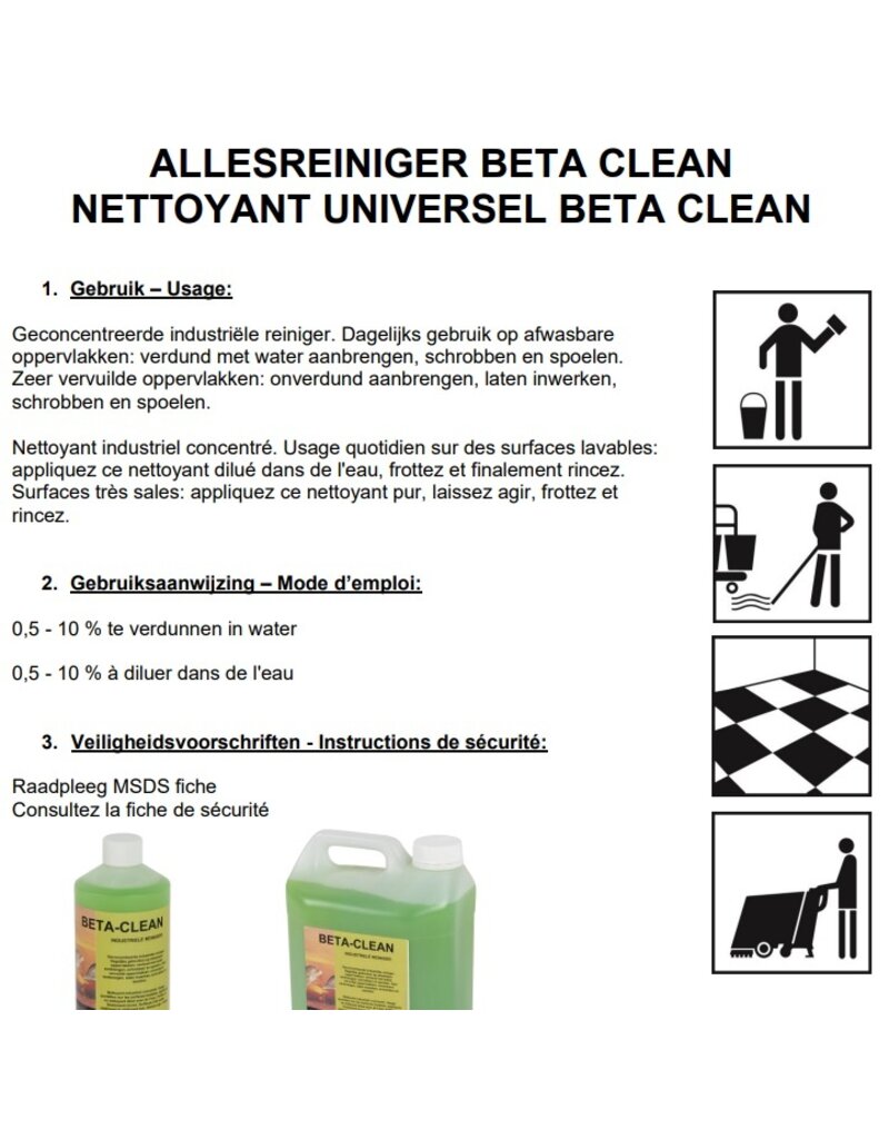 Beta Clean 5L nettoyant industriel