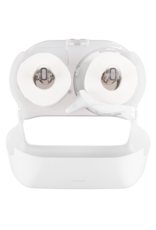 Wc rolhouder dispenser (traditioneel wc papier) - Zwart