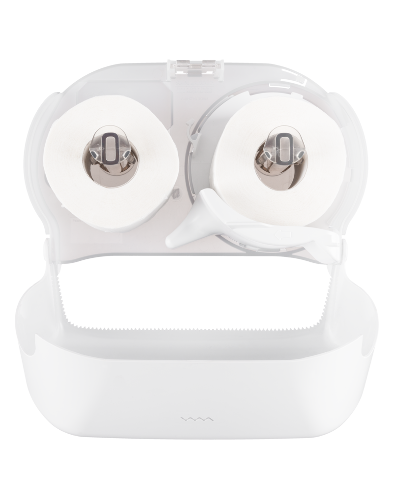 Wc rolhouder dispenser (traditioneel wc papier) - Wit