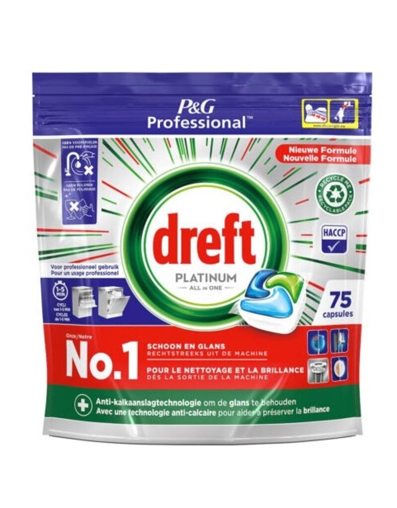 Dreft Tablettes de vaisselle all-in-one 75pcs