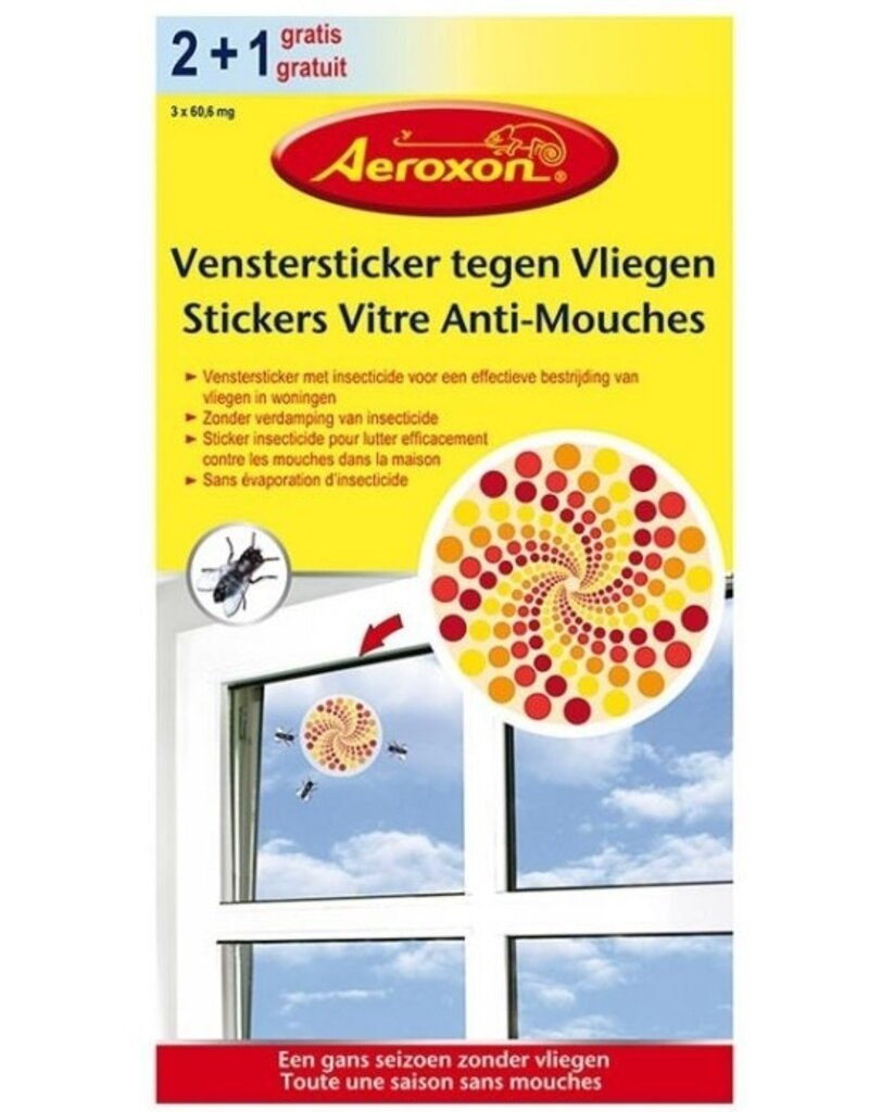 Stickers Vitre Anti-Mouches 3 pcs - Aeroxon