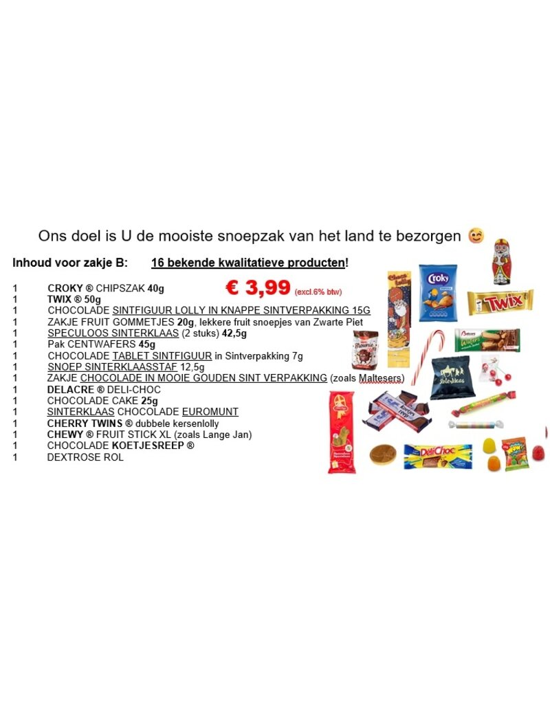 Sinterklaas snoepzakjes