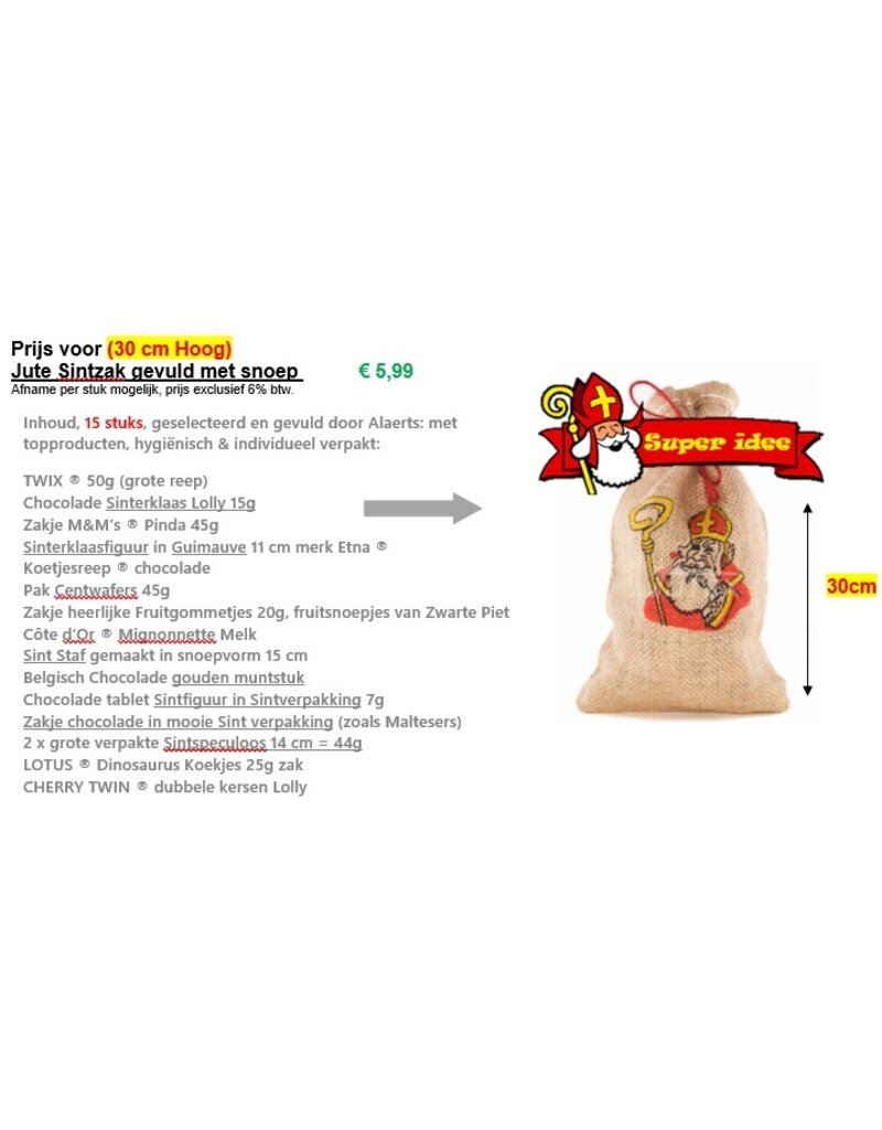 Jute zak sinterklaas