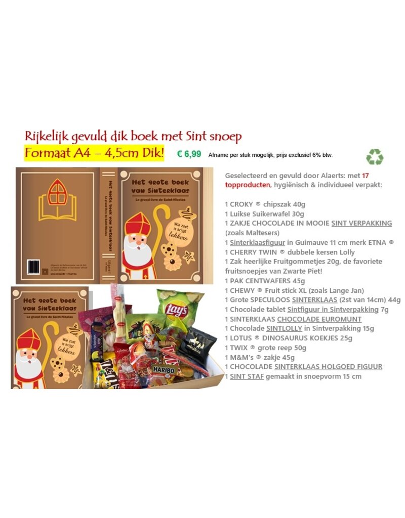Le grand livre de Saint-Nicolas (avec bonbons)