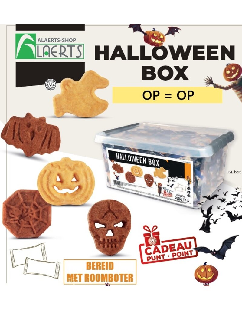 Halloween koekjes Roomboter 350st. (Opberg Box)