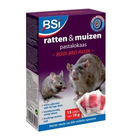 Rats & Souris appât pâteaux 15 x 10g sachets - Rodi