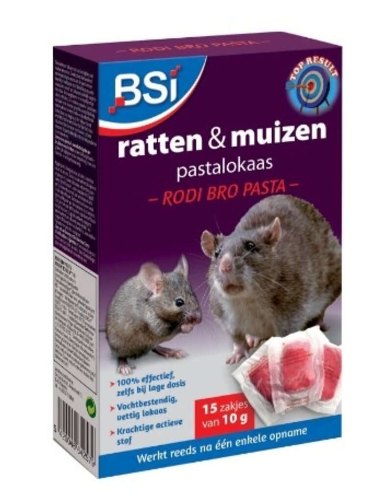 Ratten en Muizen Pasta lokaas 15 x 10g zakjes - Rodi