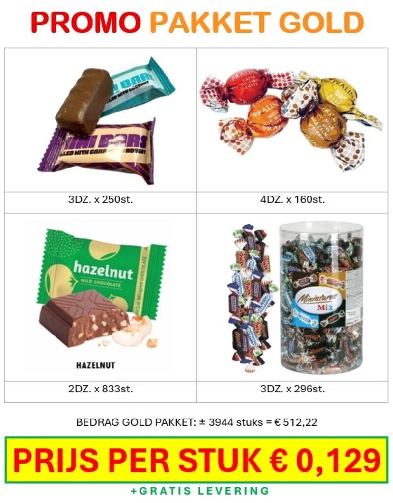 Promo Pack Gold ± 3944 pcs - MEGA DEAL