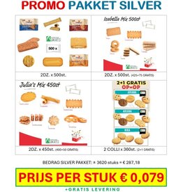 Promo Pack Silver ± 3620 koffiekoekjes - MEGA DEAL