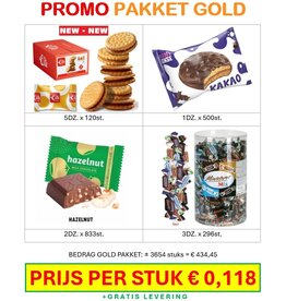 Promo Pack Gold ± 3654 koffiekoekjes - MEGA DEAL