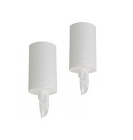 Poetsrollen Poetspapier Mini 1 laags - 12 rollen (kokerloos)